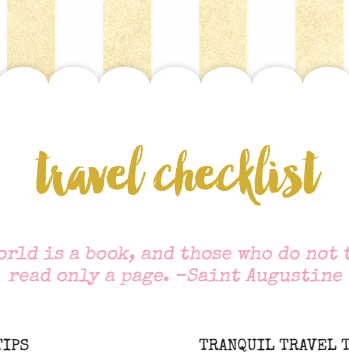 travel checklist